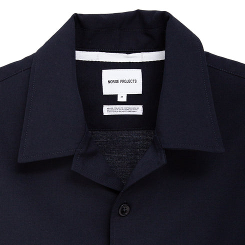 Norse Projects Carsten Light Wool LS Shirt Dark Navy N40-07937004 Degli Uberti
